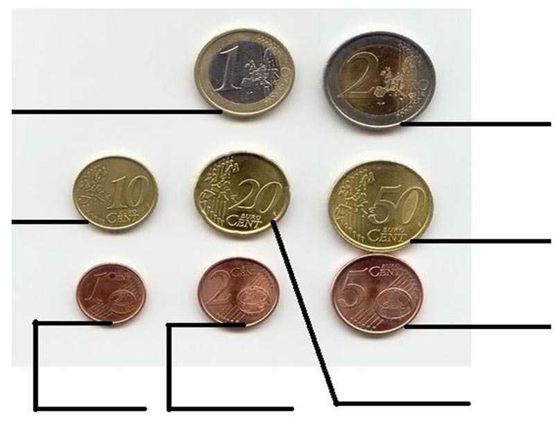 Conocer las diferentes monedas: céntimos y euros.
