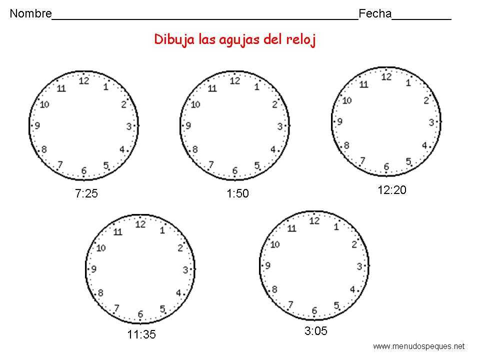 10 reloj hora