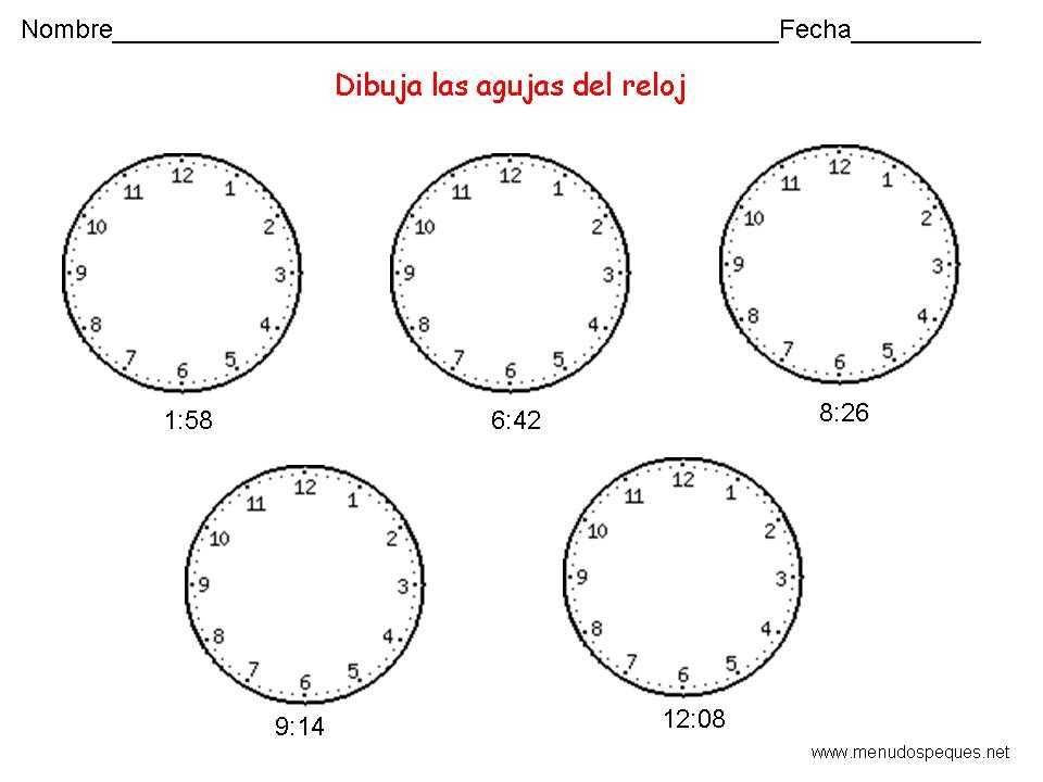 12 reloj hora