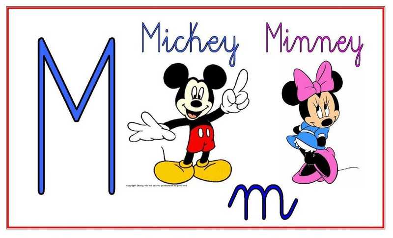 Aprender las letras con Disney - Letra M