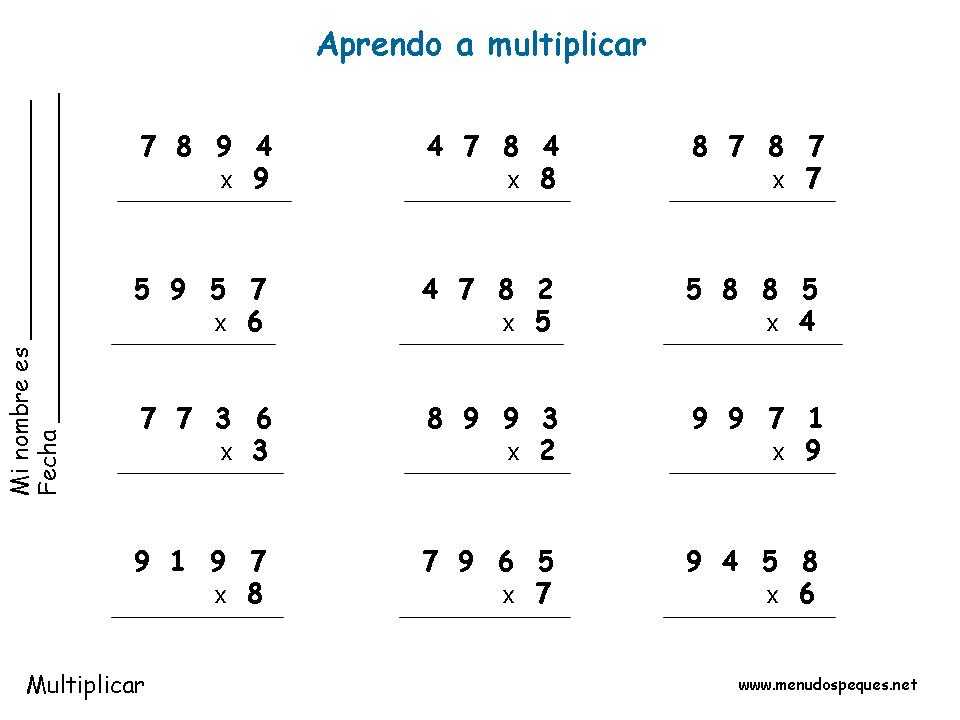 20 multiplicaciones