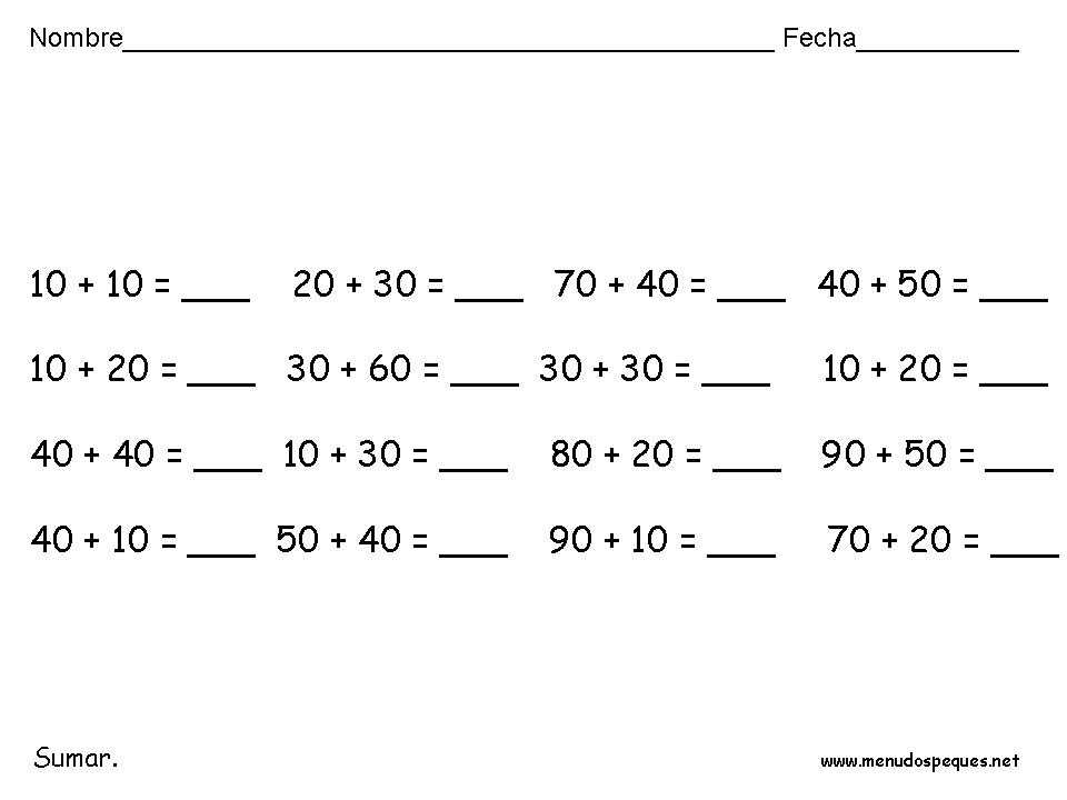 10 sumas restas