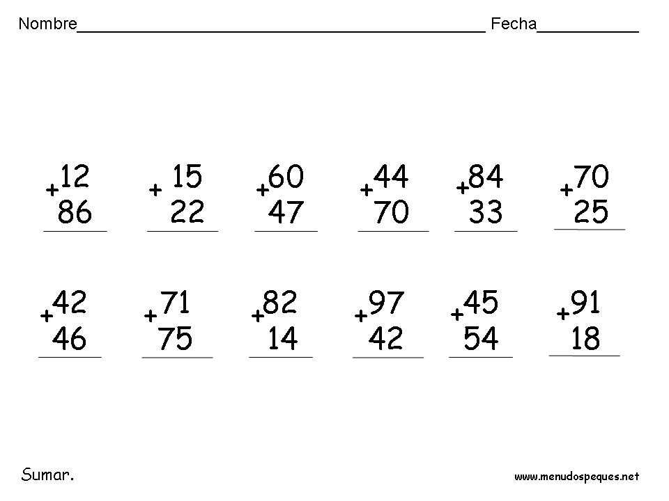 13 sumas restas