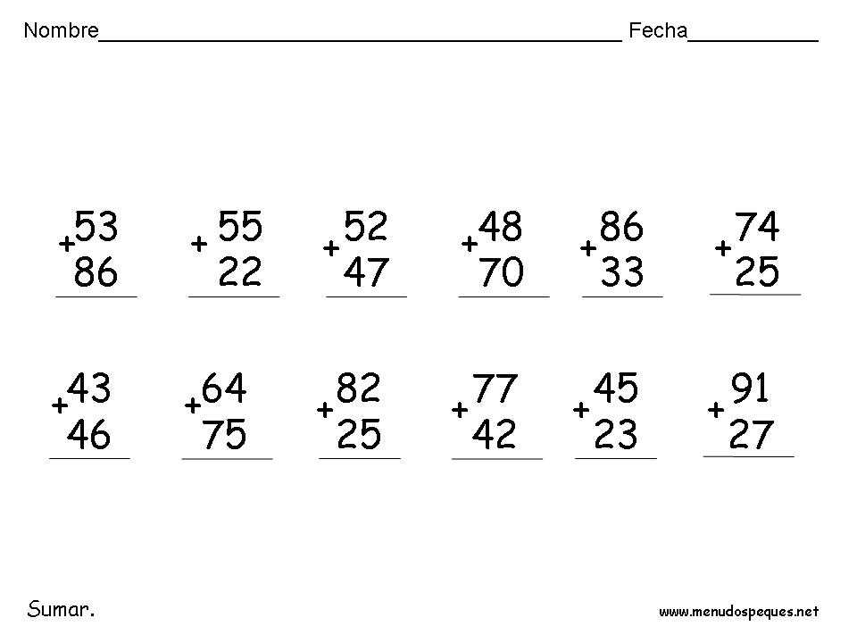 14 sumas restas