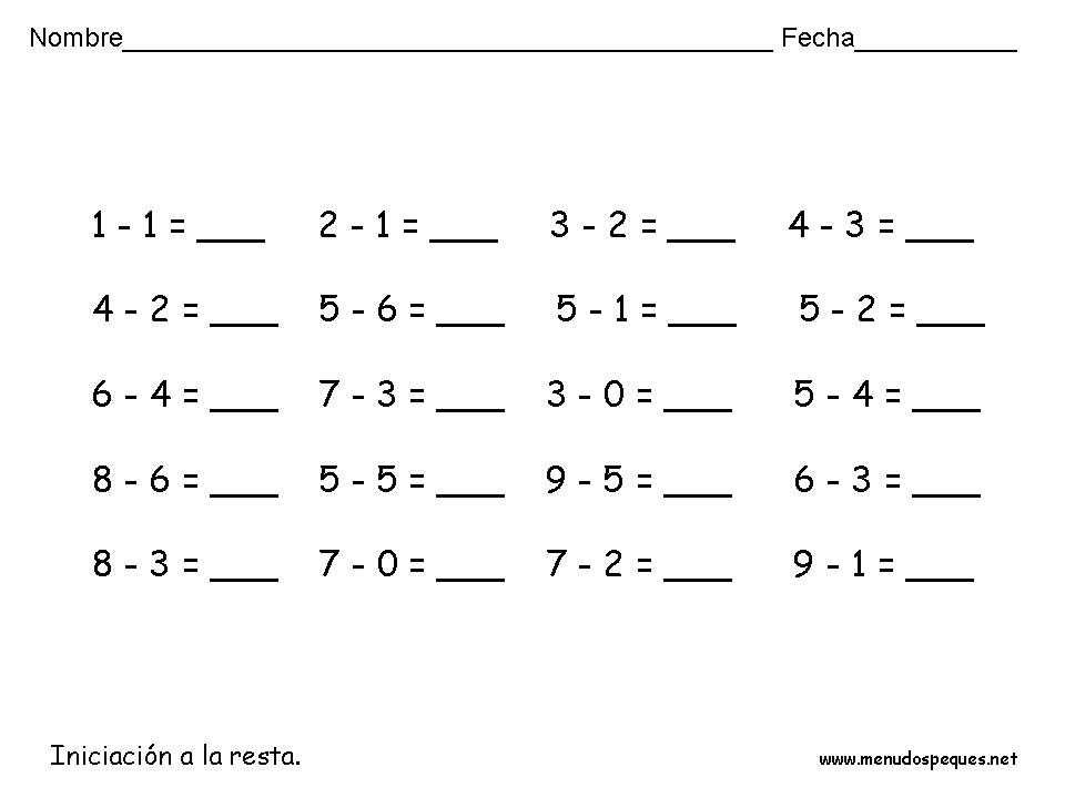 18 sumas restas