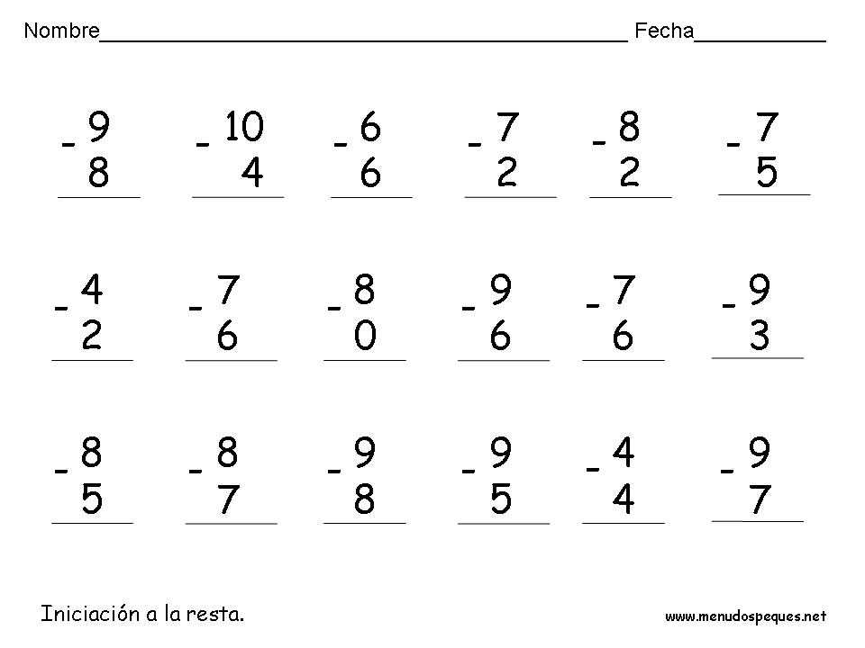 22 sumas restas