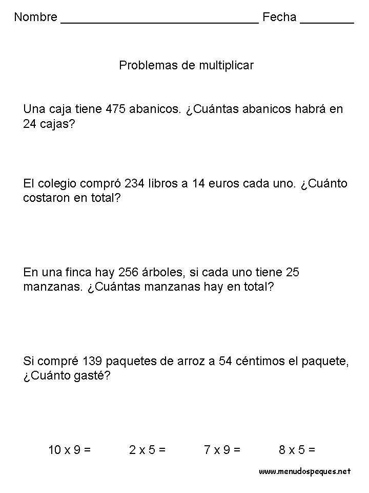 Problemas 24 - Multiplicaciones