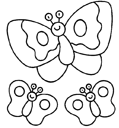 Colorear dibujo Mariposas