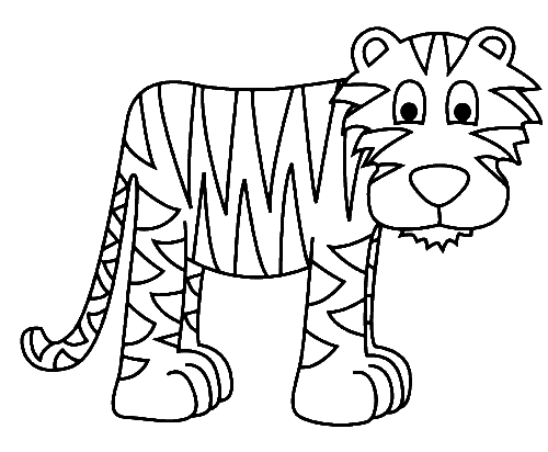 Colorear dibujo Tigre