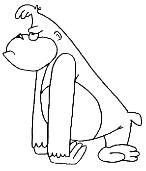 Colorear dibujo Gorila
