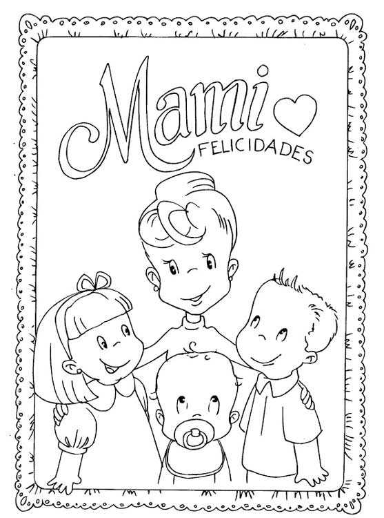 Dibujos para colorear día de la madre