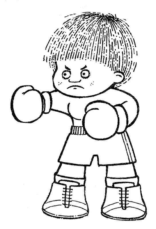 Dibujo boxeo, boxeador