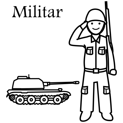 Militar - Dibujos trabajos y profesiones