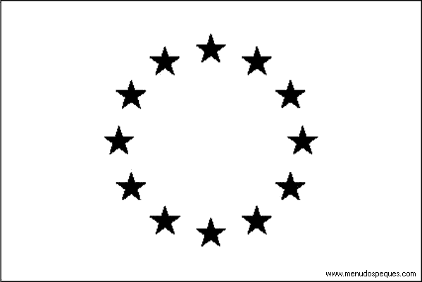 colorear bandera europa