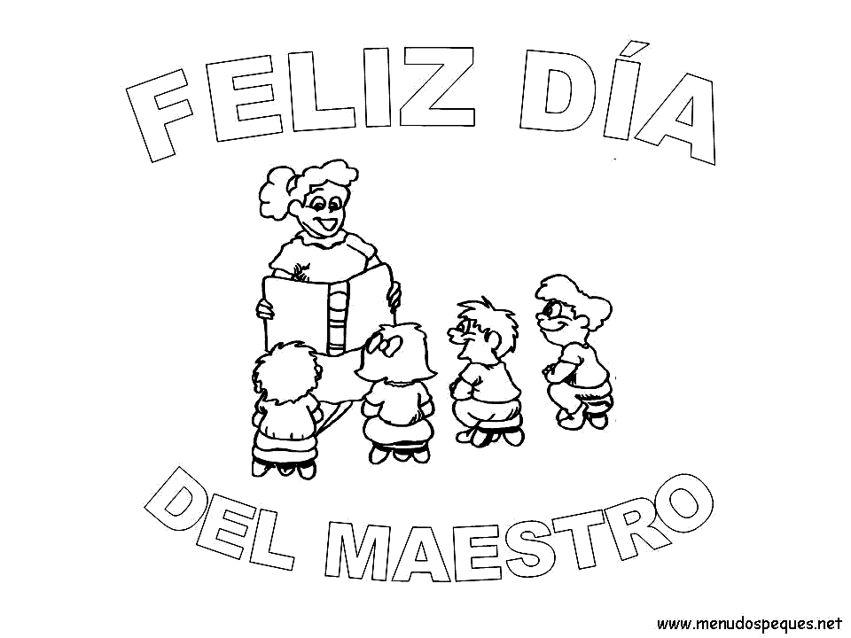 Dibujos para colorear Día del Maestro 01