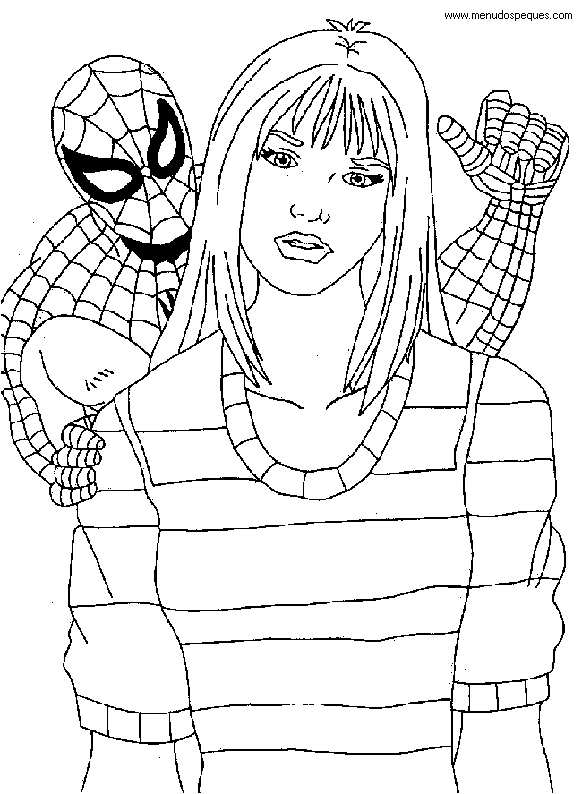 colorear spiderman, colorear hombre araña