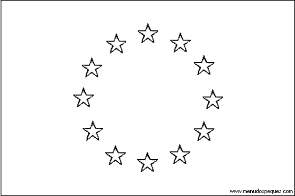 colorear bandera de europa