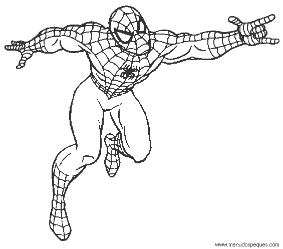 colorear spiderman, colorear hombre araña