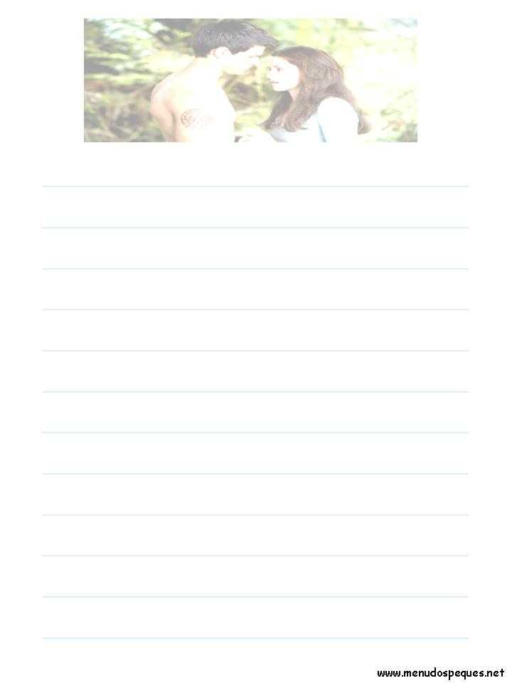 papel para escribir cartas de crespúsculo y luna nueva