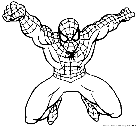 colorear spiderman, colorear hombre araña