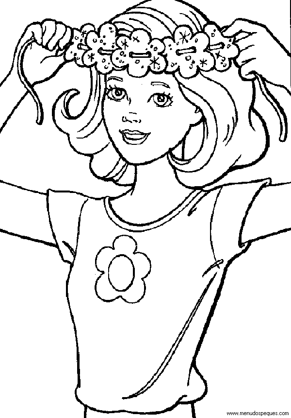 dibujos de barbie para colorear