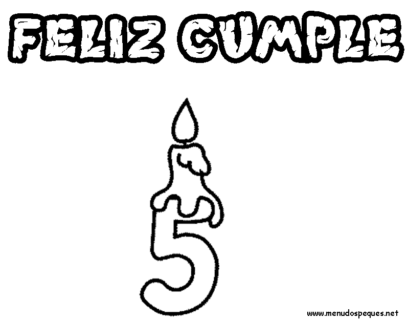 colorear feliz cumpleaños