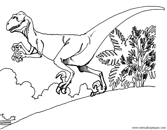 colorear dinosaurio deinonychus