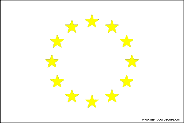 Colorear bandera europa