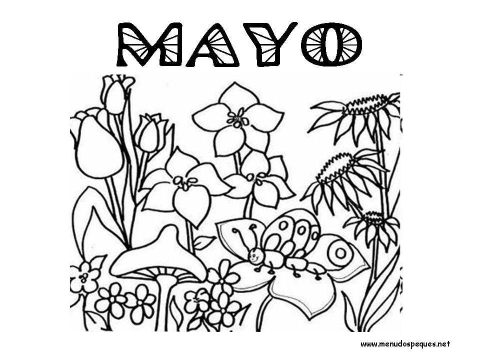 Mayo - Dibujos para Colorear Meses del Año 05