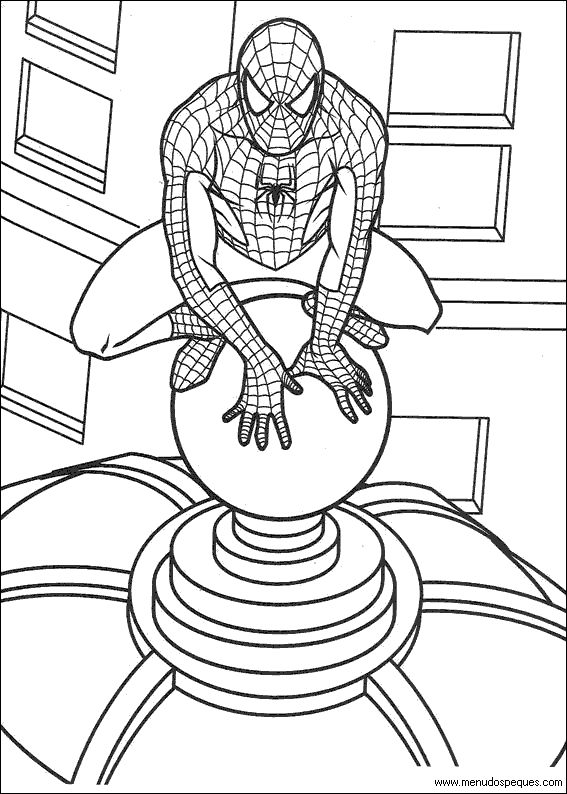 colorear spiderman