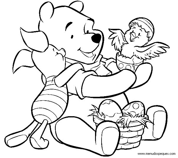 colorear pascua winnie the pooh