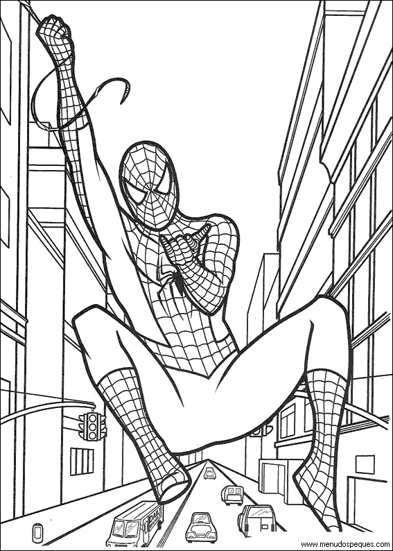 colorear spiderman