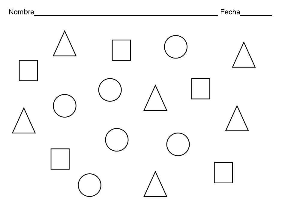 fichas infantiles, fichas para primaria, ejercicios, fichas didácticas, formas geométricas,