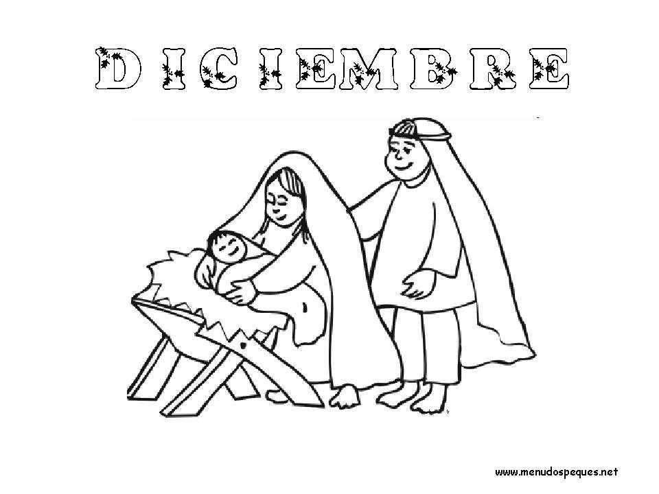 Diciembre - Dibujos para Colorear Meses del Año 12