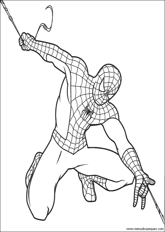 colorear spiderman, colorear hombre araña