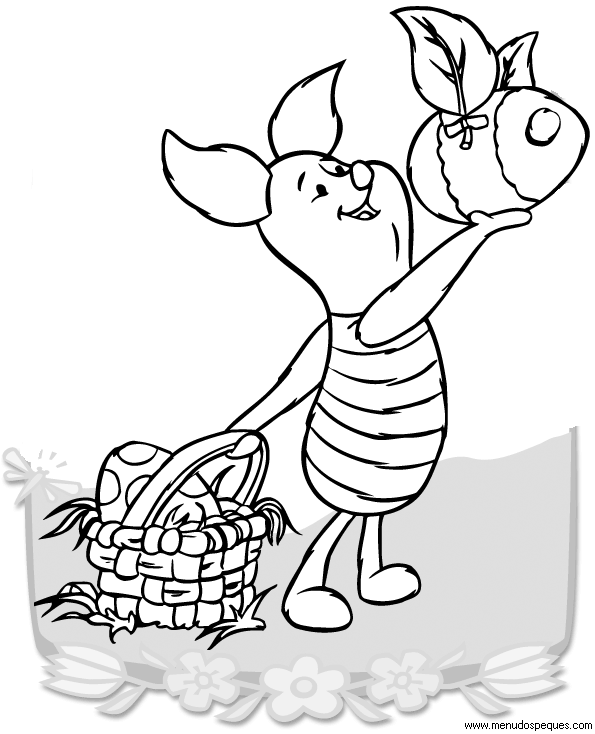 colorear pascua winnie the pooh