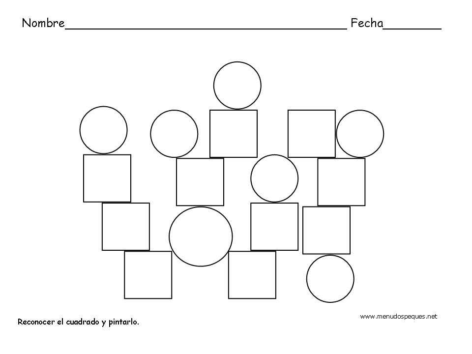 fichas infantiles, fichas para primaria, ejercicios, fichas didácticas, formas geométricas,