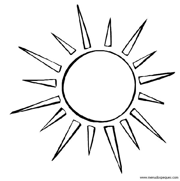 Dibujo de sol en verano para pintar