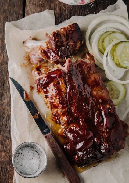 costillas glaseadas, costillas caramelizadas, receta