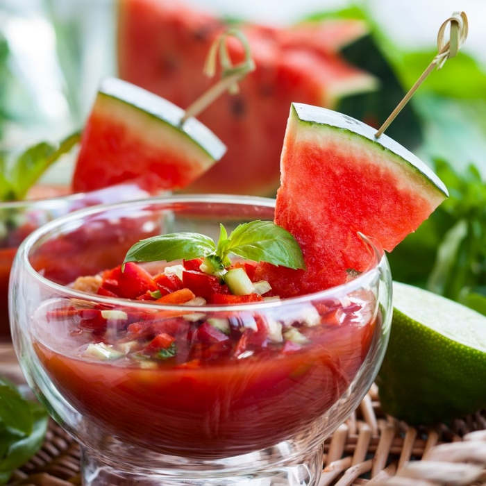 Gazpacho de Sandía y Fresas