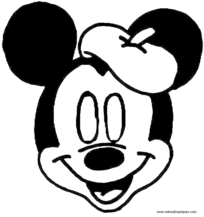 colorear careta de mickey mouse