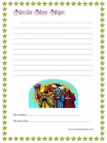 hacer Cartas para los Reyes Magos