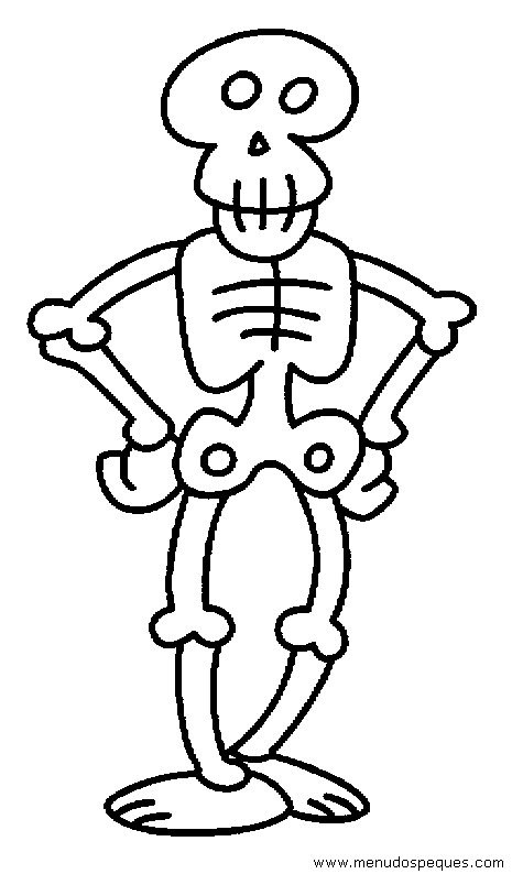 colorear esqueleto para halloween