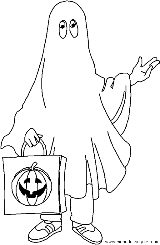 colorear fantasma para halloween