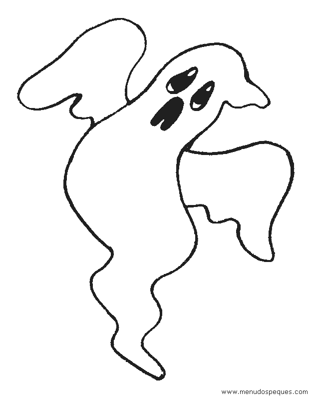colorear fantasma para halloween
