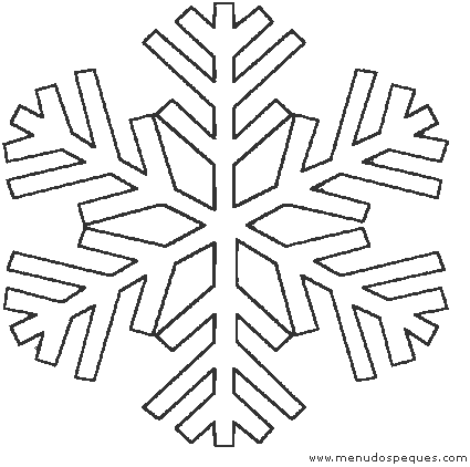 colorear copo de nieve, colorear invierno