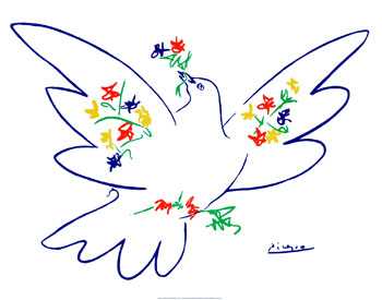 paloma de la paz, dia de la paz y no violencia
