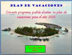 Plan de vacaciones