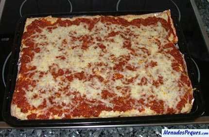 pizza con pan de molde