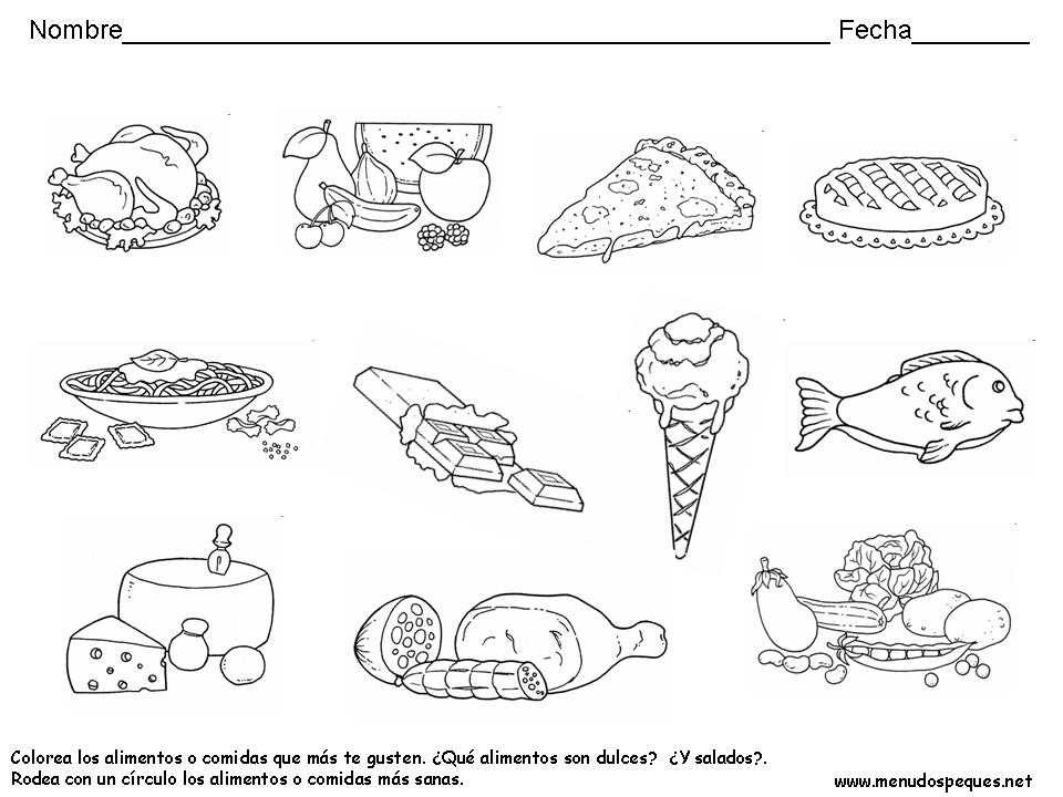 Fichas sobre los alimentos, fichas sobre la alimentación